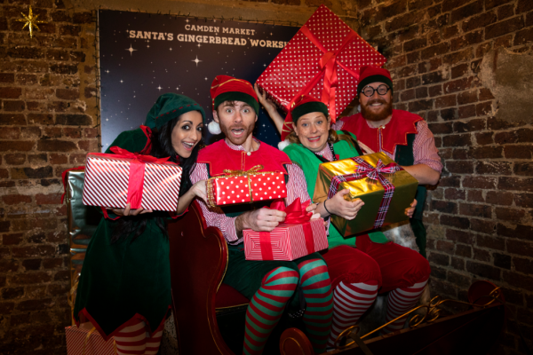 elves holding presents