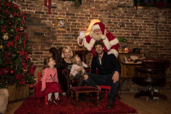 father christmas with a family
